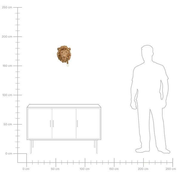 Lev Nástěnná lampa SIMBA Zlatá