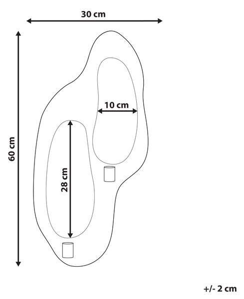 Nástěnný svícen PENICHE Kov 60 cm Stříbrná