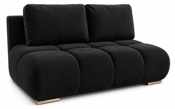 Dvoumístná rozkládací pohovka LUCY MINI | 195x104x89cm | MONOLITH ČERNÁ