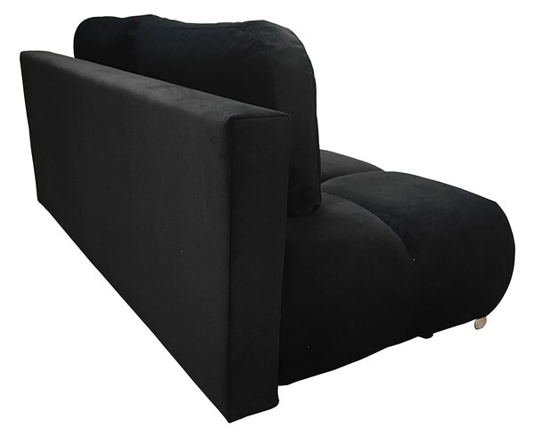 Dvoumístná rozkládací pohovka LUCY MINI | 195x104x89cm | MONOLITH ČERNÁ