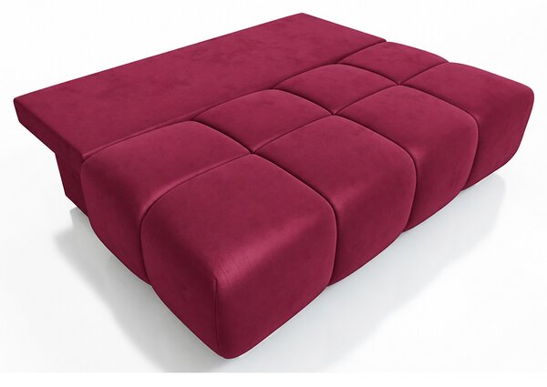 Dvoumístná rozkládací pohovka LUCY MINI | 195x104x89cm | MONOLITH VÍNOVÁ