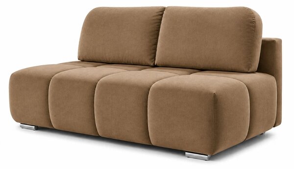 Dvoumístná rozkládací pohovka LUCY MINI | 195x104x89cm | MONOLITH SVĚTLE HNĚDÁ