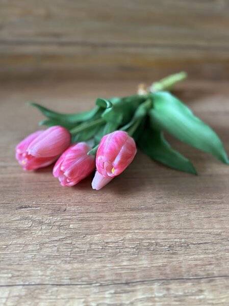 Kytice tulipánů v různých barvách Barva: Bílá