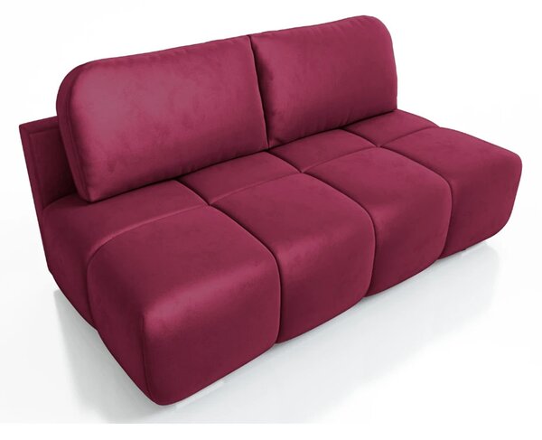 Dvoumístná rozkládací pohovka LUCY MINI | 195x104x89cm | MONOLITH VÍNOVÁ