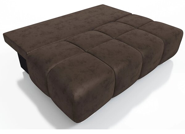 Dvoumístná rozkládací pohovka LUCY MINI | 195x104x89cm | MONOLITH HNĚDÁ