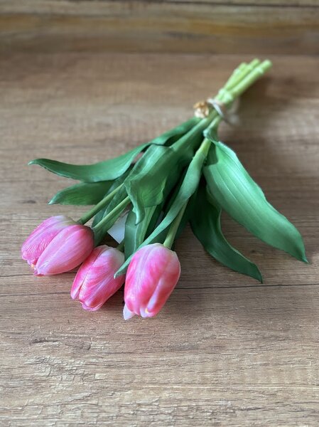 Kytice tulipánů v různých barvách Barva: Bílá