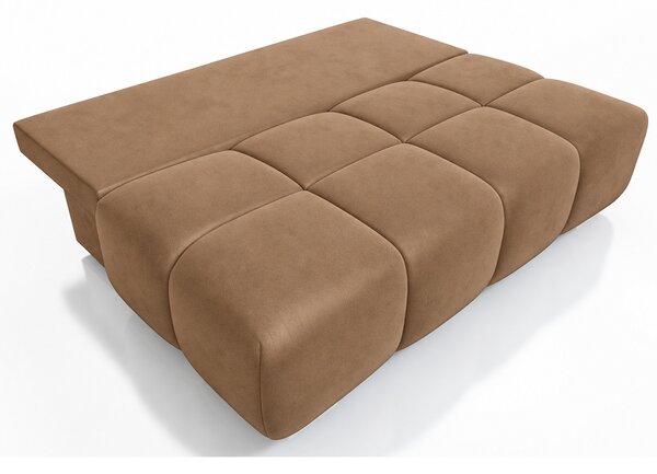 Dvoumístná rozkládací pohovka LUCY MINI | 195x104x89cm | MONOLITH SVĚTLE HNĚDÁ