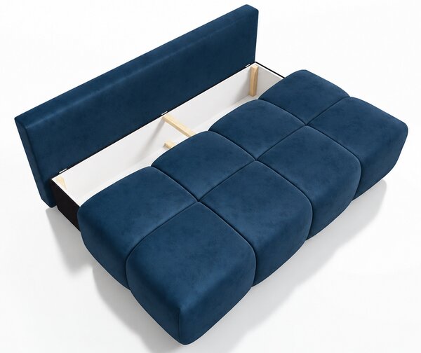 Dvoumístná rozkládací pohovka LUCY MINI | 195x104x89cm | MONOLITH MODRÁ