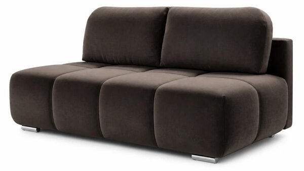 Dvoumístná rozkládací pohovka LUCY MINI | 195x104x89cm | MONOLITH HNĚDÁ