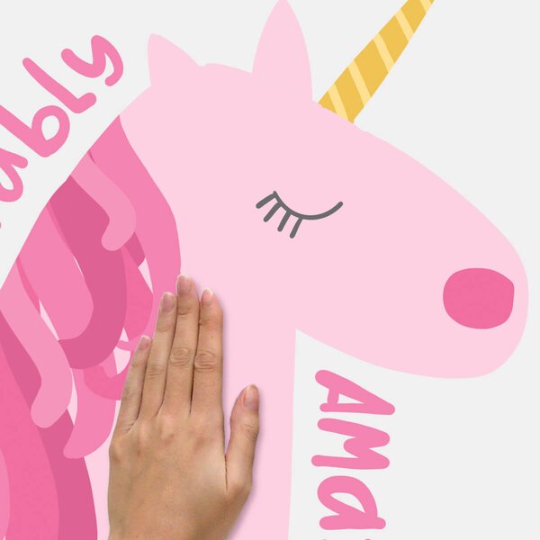 Samolepka na zeď JEDNOROŽEC s květy