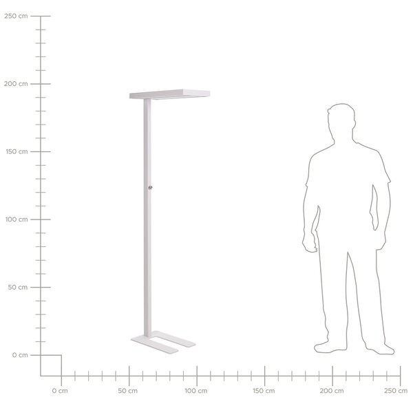 LED stojací lampa TAURUS se stmívačem Kov Bílá