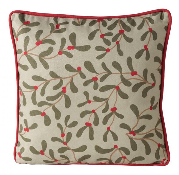 Boltze Home Collections Polštář Mistletoe zelený s motivem jmelí