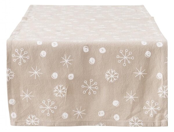 Boltze Home Collections Stolní běhoun Snowflake béžový