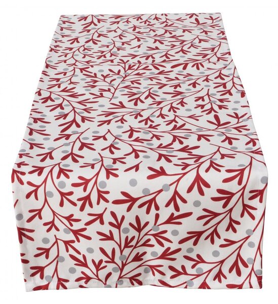 Boltze Home Collections Stolní běhoun Clara bílý s vánočním motivem