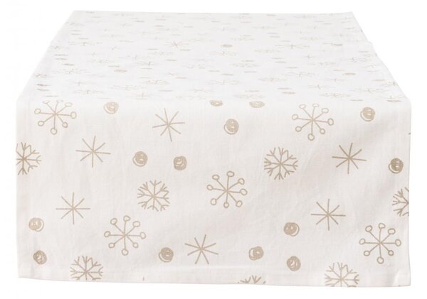 Boltze Home Collections Stolní běhoun Snowflake bílý