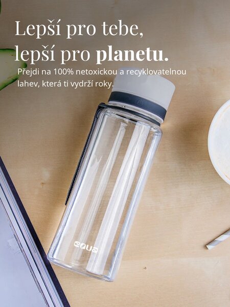 Plastová BPA free lahev z tritanu EQUA Plain White 600 ml