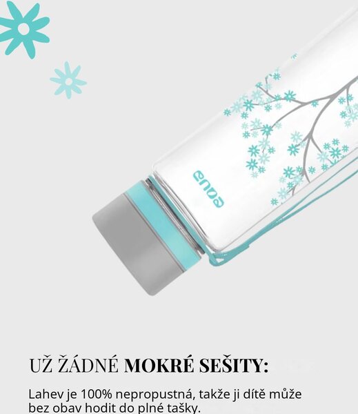 Plastová BPA free lahev z tritanu EQUA Mint Blossom 600 ml