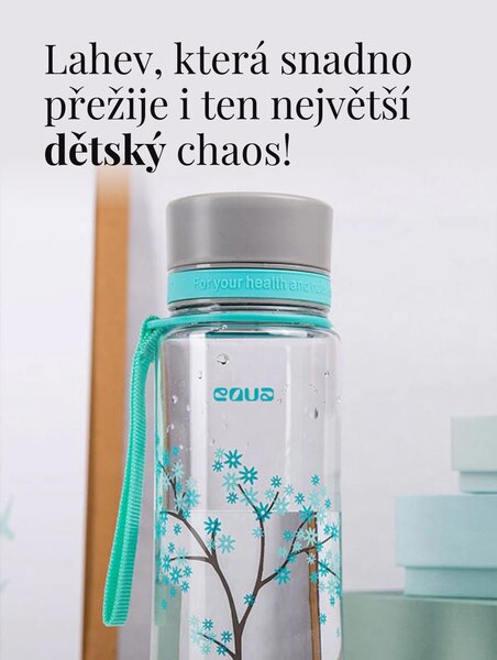 Plastová BPA free lahev z tritanu EQUA Mint Blossom 600 ml