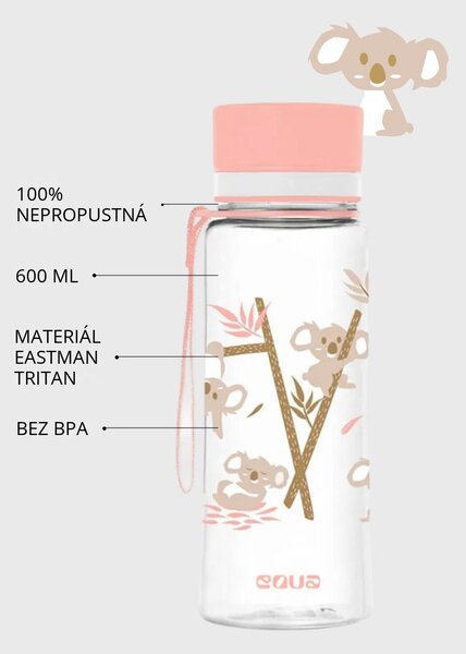Plastová BPA free lahev z tritanu EQUA Playground 600 ml