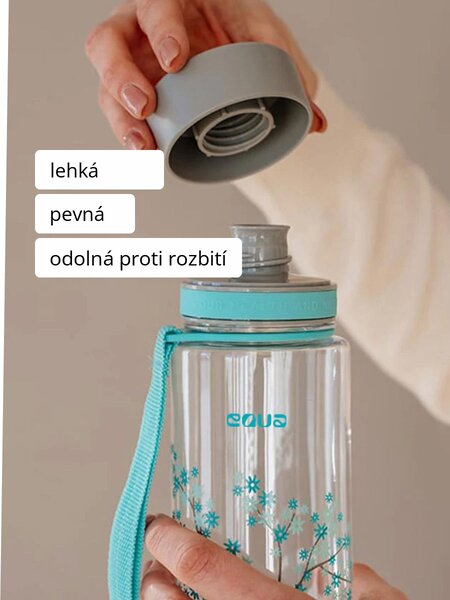 Plastová BPA free lahev z tritanu EQUA Mint Blossom 600 ml