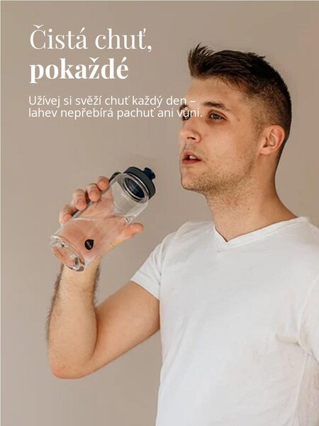 Plastová BPA free lahev z tritanu EQUA Plain Blue 600 ml