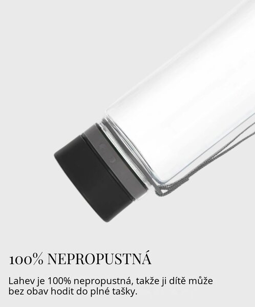 Plastová BPA free lahev z tritanu EQUA Plain Black 600 ml