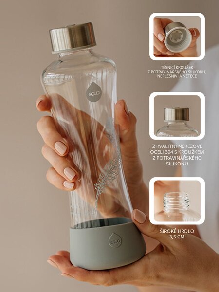 Skleněná lahev EQUA Feather 550 ml