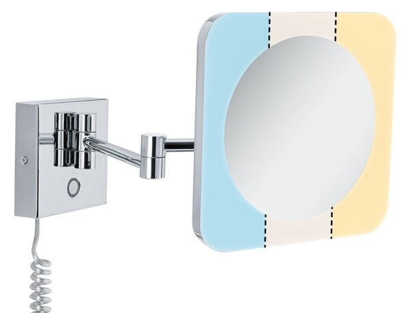 P 78933 HomeSpa LED kosmetické zrcadlo Jora 3-násobné zvětšení IP44 chrom/bílá/zrcadlo 3,3W měnitelná bílá - PAULMANN