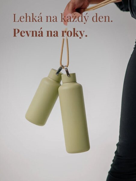 Lehká nerezová lahev EQUA Timeless Matcha 600 ml
