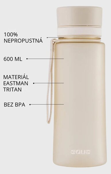 Plastová BPA free lahev z tritanu EQUA Sand 600 ml