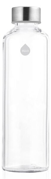 Skleněná lahev s obalem z umělé kůže EQUA Puffy Black 750 ml