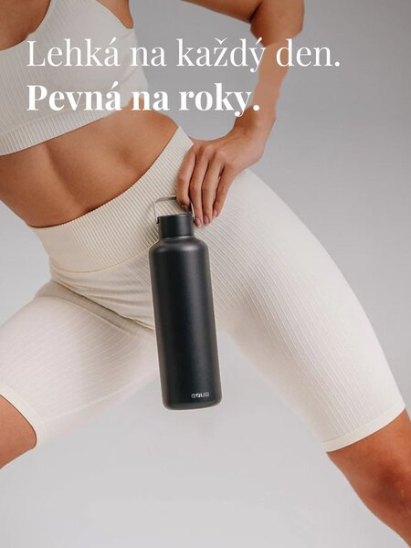 Lehká nerezová lahev EQUA Timeless Dark 600 ml