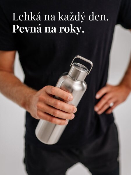 Lehká nerezová lahev EQUA Timeless Steel 600 ml