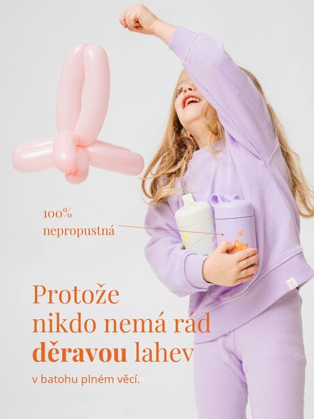 Dětská nerezová lahev EQUA Butterfly 400 ml