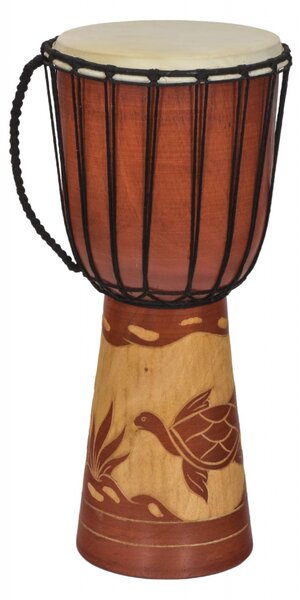 Buben djembe, ručně vyřezávaný, prům.24cm, výška 50cm (7B)