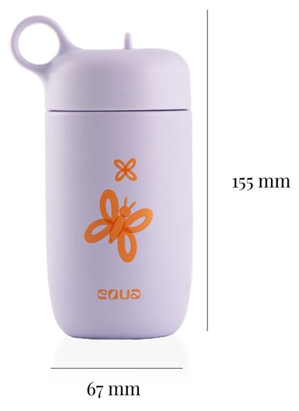 Dětská nerezová lahev EQUA Butterfly 400 ml