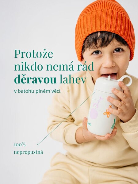 Dětská nerezová lahev EQUA Bounce Yard 400 ml