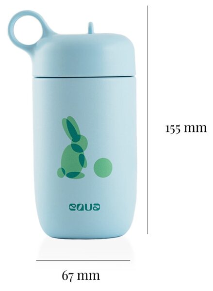 Dětská nerezová lahev EQUA Rabbit 400 ml