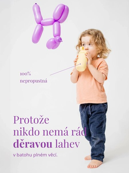 Dětská nerezová lahev EQUA Giraffe 400 ml