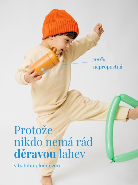 Dětská nerezová lahev EQUA Teddy Bear 400 ml