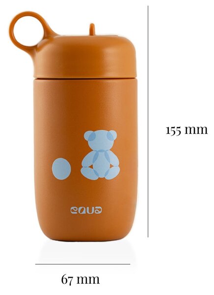 Dětská nerezová lahev EQUA Teddy Bear 400 ml