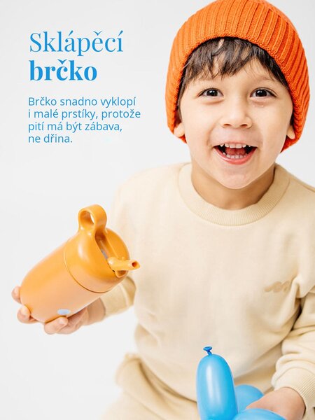 Dětská nerezová lahev EQUA Teddy Bear 400 ml