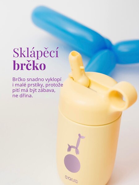 Dětská nerezová lahev EQUA Giraffe 400 ml