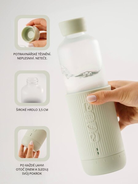 Skleněná lahev EQUA Glow Mint 750 ml