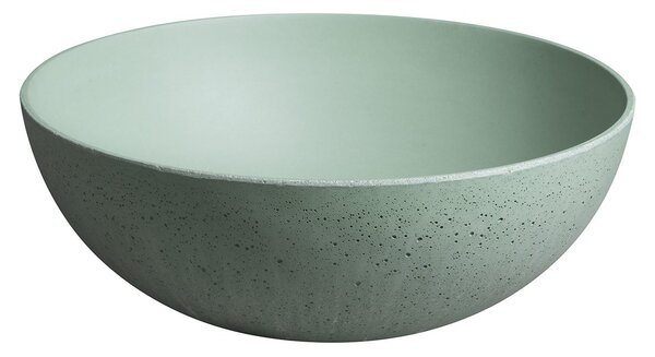 Sapho Sapho, FORMIGO betonové umyvadlo na desku, průměr 39cm, zelená mat, FG323