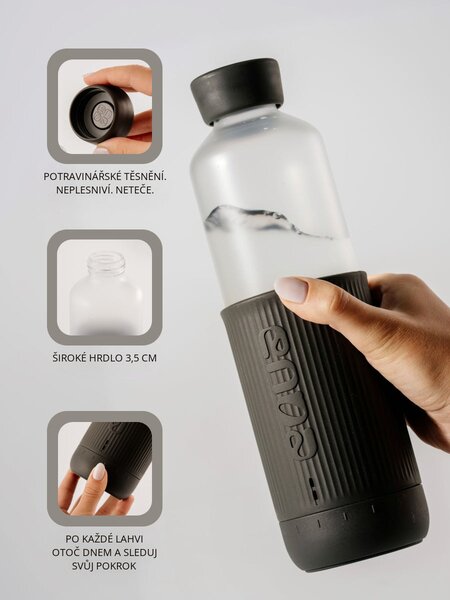 Skleněná lahev EQUA Glow Dark 750 ml