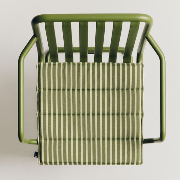Sedák Terrazza Olive bold stripe 40 × 40 cm