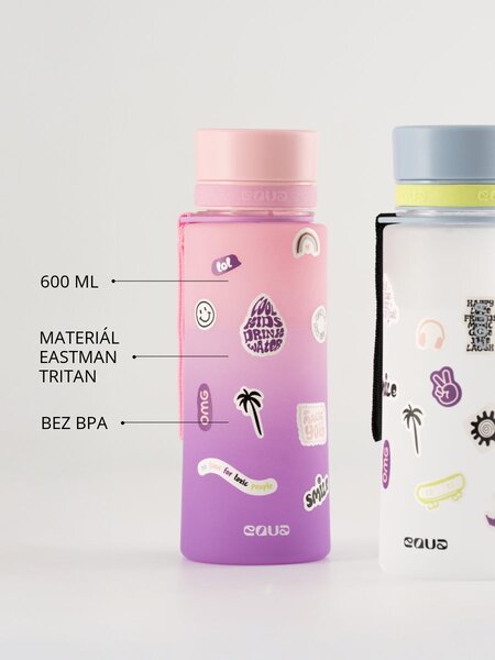 Plastová BPA free lahev z tritanu EQUA Sk8ter Kid 600 ml