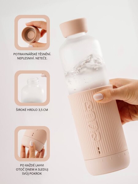 Skleněná lahev EQUA Glow Rose 750 ml