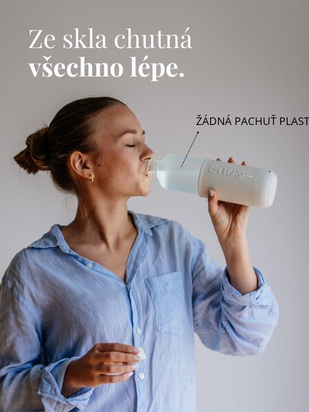 Skleněná lahev EQUA Glow Off White 750 ml